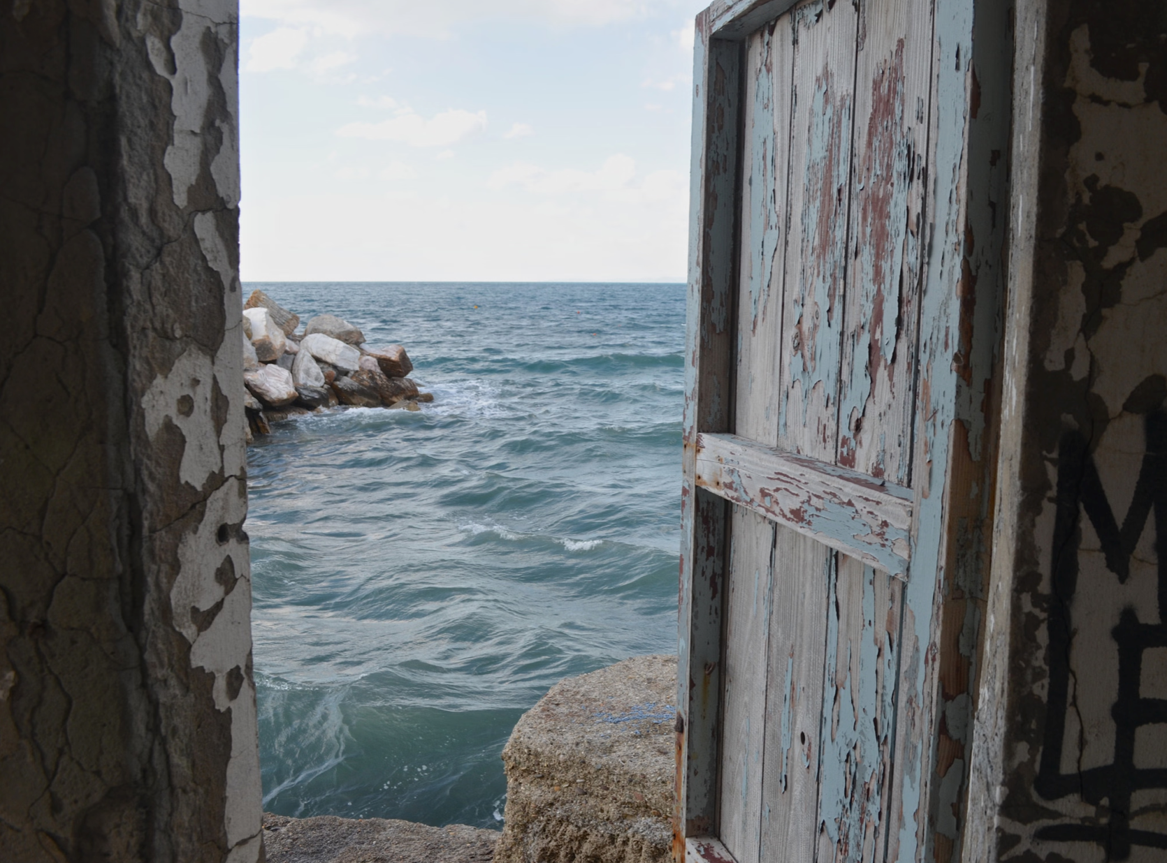 Open Door overlooking the Aegean Sea